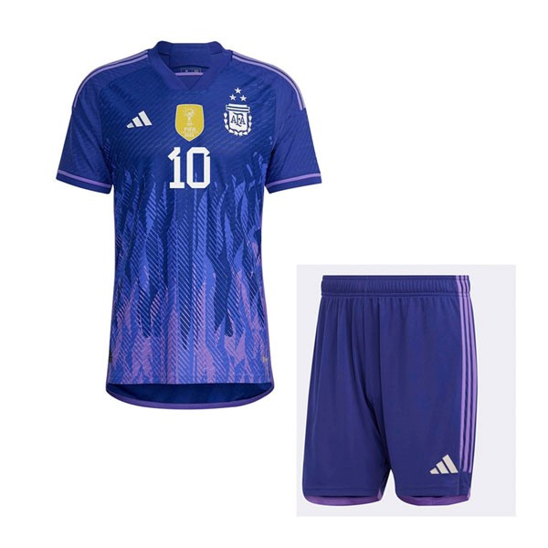 3 Estrellas Camiseta Argentina 2ª Niño MESSI 2022-2023